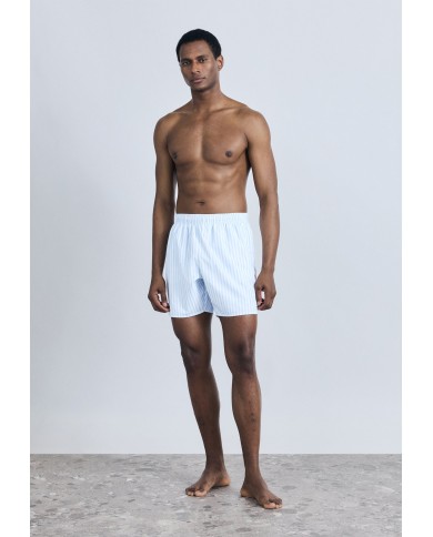 Lacoste Bañador de rayas de largo medio