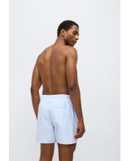 Lacoste Bañador de rayas de largo medio