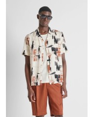 Antony Morato Camisa Relaxed Straight Fit «HONULULU» con estampado abstracto