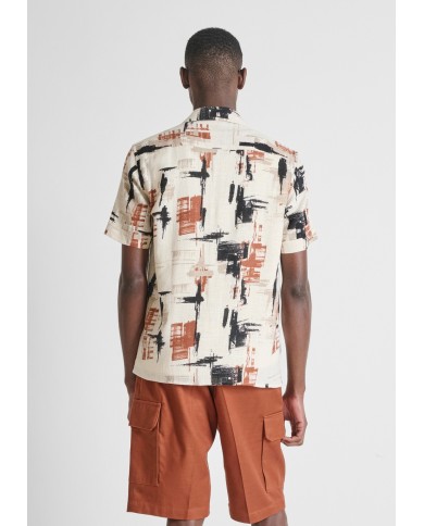 Antony Morato Camisa Relaxed Straight Fit «HONULULU» con estampado abstracto