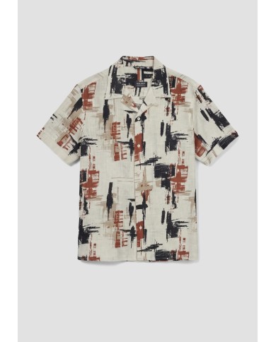 Antony Morato Camisa Relaxed Straight Fit «HONULULU» con estampado abstracto