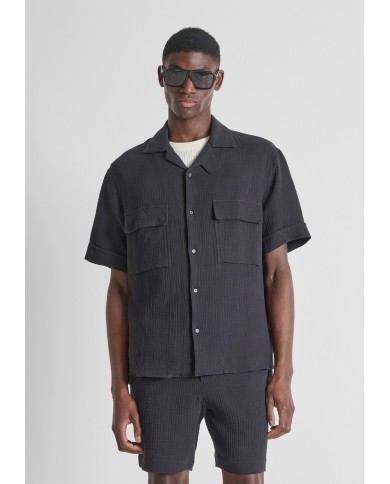 Antony Morato Camisa Relaxed Fit «NAIROBI» tacto suave con efecto crackel