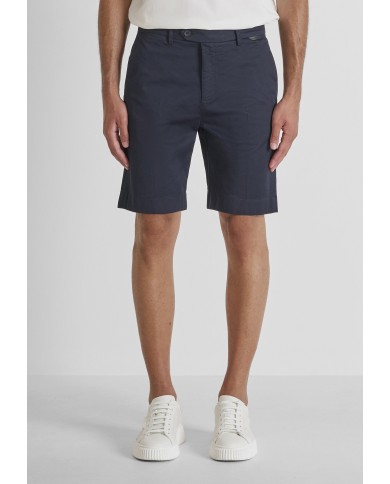 Antony Morato Bermuda Slim Fit «MARK» de sarga de algodón elástico