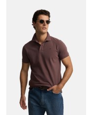 Silbon Polo clásico liso burdeos