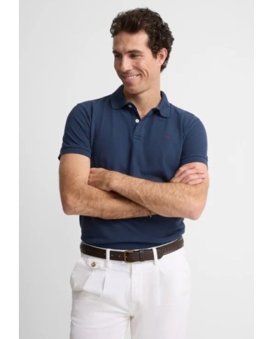 Silbon Polo Clásico liso azul marino
