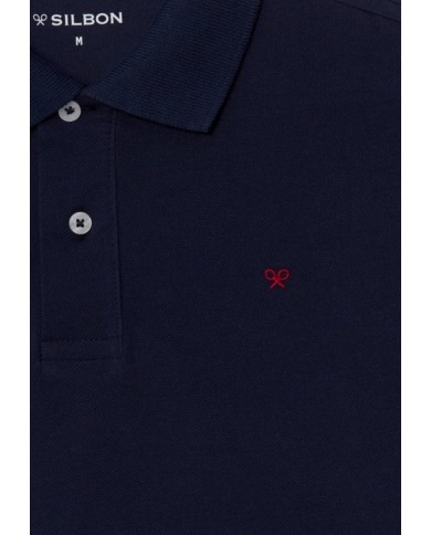 Silbon Polo Clásico liso azul marino
