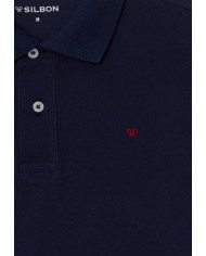 Silbon Polo Clásico liso azul marino