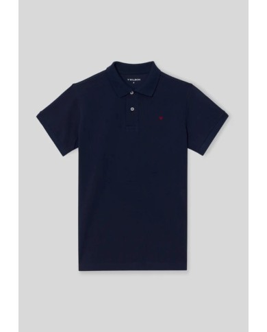 Silbon Polo Clásico liso azul marino