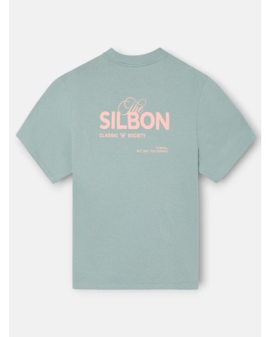 Silbon Camiseta special fit Silbon classic society verde gris