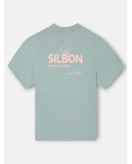 Silbon Camiseta special fit Silbon classic society verde gris