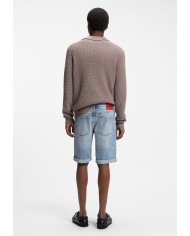 Hugo Boss Shorts tapered fit de denim elástico azul luminoso