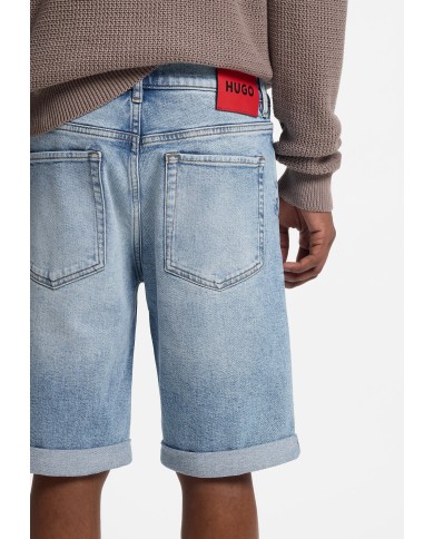 Hugo Boss Shorts tapered fit de denim elástico azul luminoso