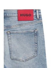 Hugo Boss Shorts tapered fit de denim elástico azul luminoso