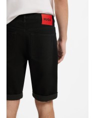 Hugo Boss Bermuda Vaquera tapered fit en denim elástico negro