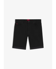 Hugo Boss Bermuda Vaquera tapered fit en denim elástico negro
