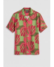 Antony Morato Camisa  Relaxed Straight Fit «HONULULU» con efecto moteado