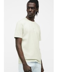Hugo Boss Camiseta de punto de algodón con ilustración de logo bordado