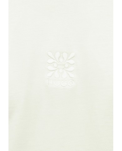 Hugo Boss Camiseta de punto de algodón con ilustración de logo bordado