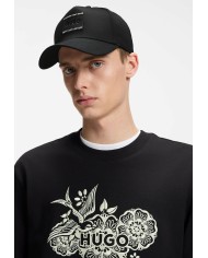 Hugo Boss Gorra de sarga de algodón con parche de logo