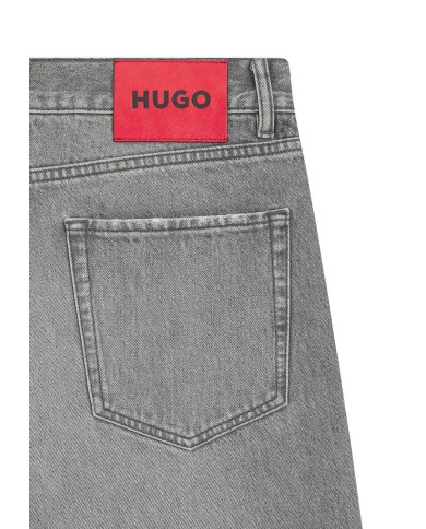 Hugo Boss Bermuda Vaquera Shorts relaxed-tapered fit de denim gris lavado a la piedra