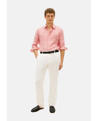 Tommy Hilfiger Camisa Linen Bengal Stripe RF Shirt