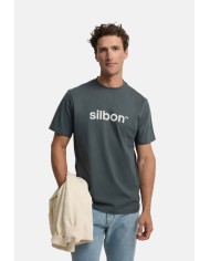 Silbon Camiseta Silbon flock verde oscuro