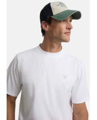Silbon Camiseta raquetas lettering blanca