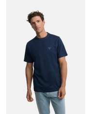 Silbon Camiseta raquetas lettering azul marino