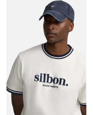 Silbon Camiseta good habists azul marino