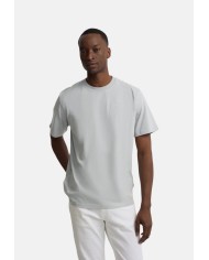 Silbon Camiseta hotel bleu gris azul