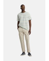 Silbon Camiseta minilogo rayas Aguamarina