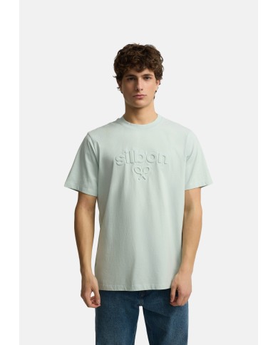 Silbon Camiseta Silbon relieve tono aguamarina