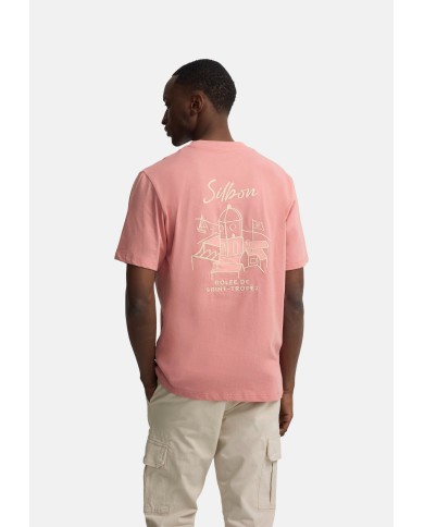 Silbon Camiseta Golfe de Saint-Tropez coral
