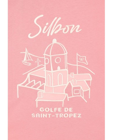 Silbon Camiseta Golfe de Saint-Tropez coral