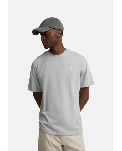 Silbon Camiseta lisa minilogo parche azul claro