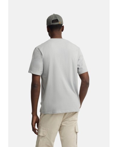 Silbon Camiseta lisa minilogo parche azul claro
