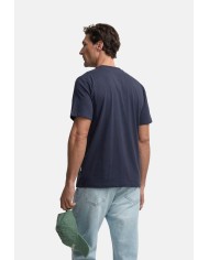 Silbon Camiseta lisa minilogo parche azul marino