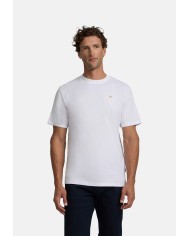 Silbon Camiseta lisa minilogo parche blanca