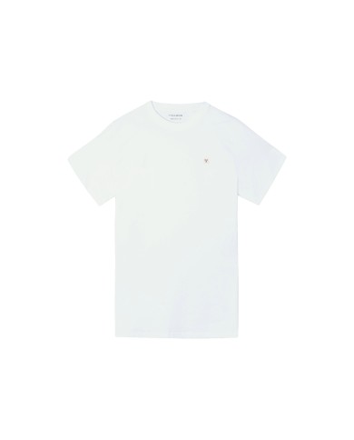 Silbon Camiseta lisa minilogo parche blanca