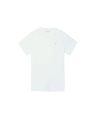 Silbon Camiseta lisa minilogo parche blanca