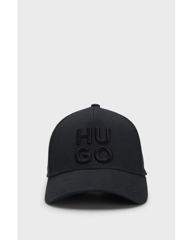 Hugo Boss Gorra Jude-Stacked de sarga de algodón con logo apilado bordado