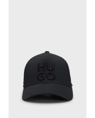 Hugo Boss Gorra Jude-Stacked de sarga de algodón con logo apilado bordado