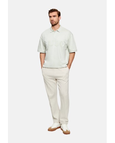 Hugo Boss Polo Doniee oversize fit de algodón con logo tonal