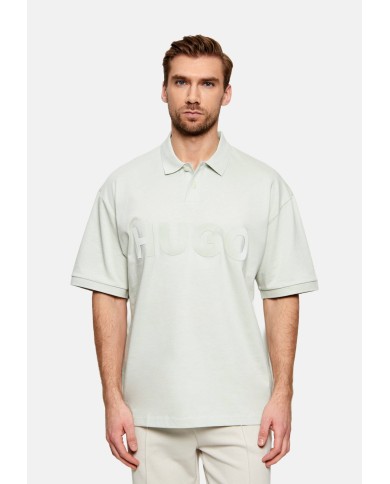 Hugo Boss Polo Doniee oversize fit de algodón con logo tonal