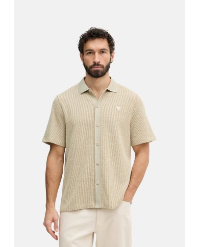 Guess Camisa SS Yarn Dyed Waffle Knit top