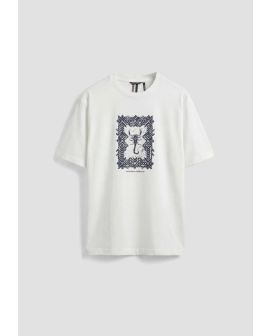 Antony Morato Camiseta Regular en mezcla de algodón interlock con estampado de escorpión.