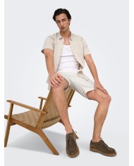 Only & Sons Bermudas Onskian Cintura media Corte straight Shorts