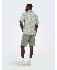 Only & Sons Camisa Onscaiden Reg Fit AOP Linen Blend