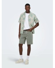 Only & Sons Camisa Onscaiden Reg Fit AOP Linen Blend