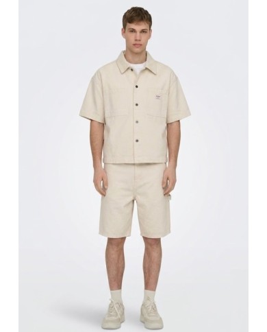 Only & Sons Bermuda Onsedge Work Ecru 8347 PIM DNM Shorts